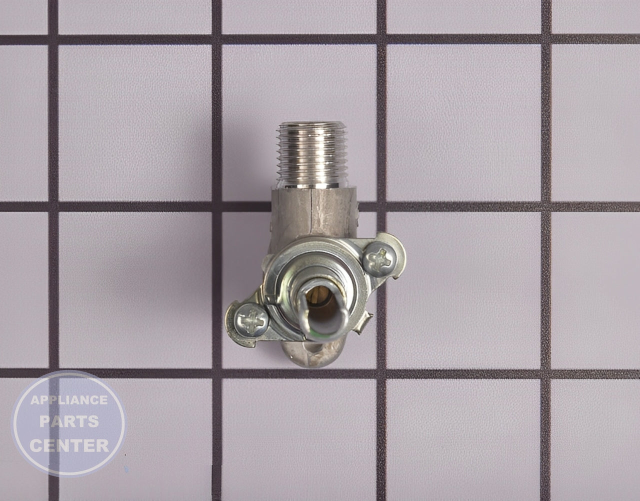 Surface Burner Valve W11163975 - Side view with 2.5 x 2.5 x 3 inches measurements