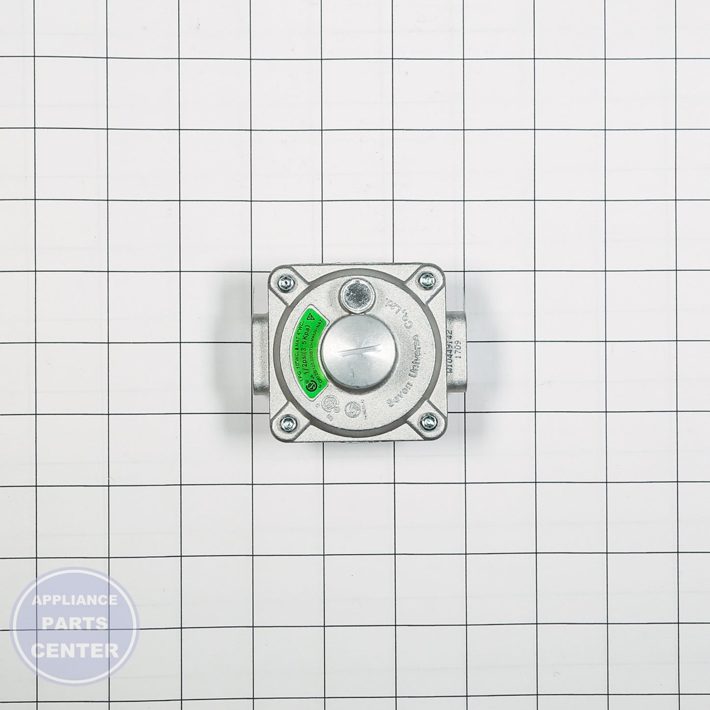 REGULATOR W11170853 - Side view with efficient measurements