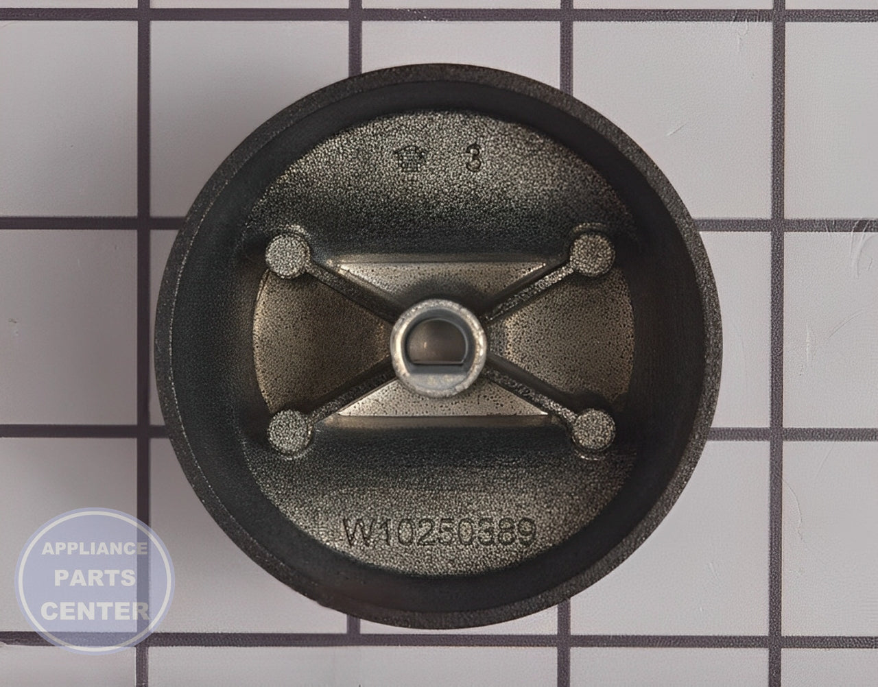 Control Knob W11177673 - Side view with precise measurements