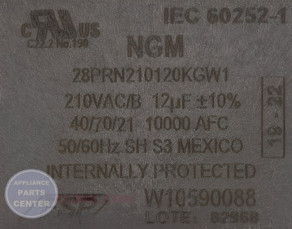 Maytag Run Capacitor W11179313 - Installation in Maytag model showing mounting points