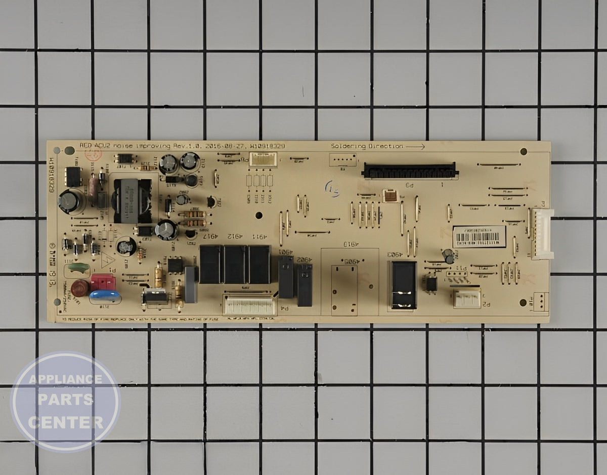 WHIRLPOOL MICROWAVE ELECTRONIC CONTROL BOARD W11182110 - Main view showing Circuit Board & Timer for various WPL models