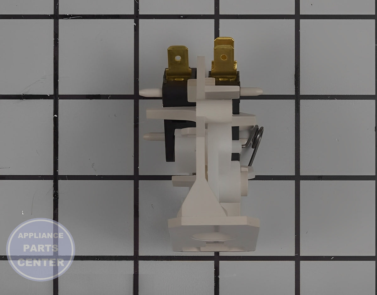WHIRLPOOL INTERLOCK SWITCH W11182140 - Side view with precise measurements