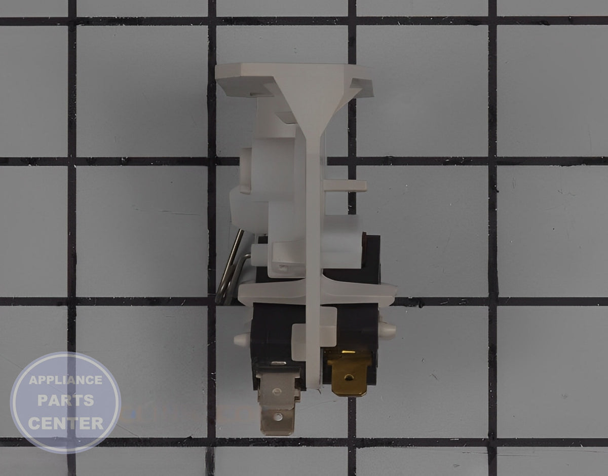 WHIRLPOOL INTERLOCK SWITCH W11192678 - Side view with precise specifications