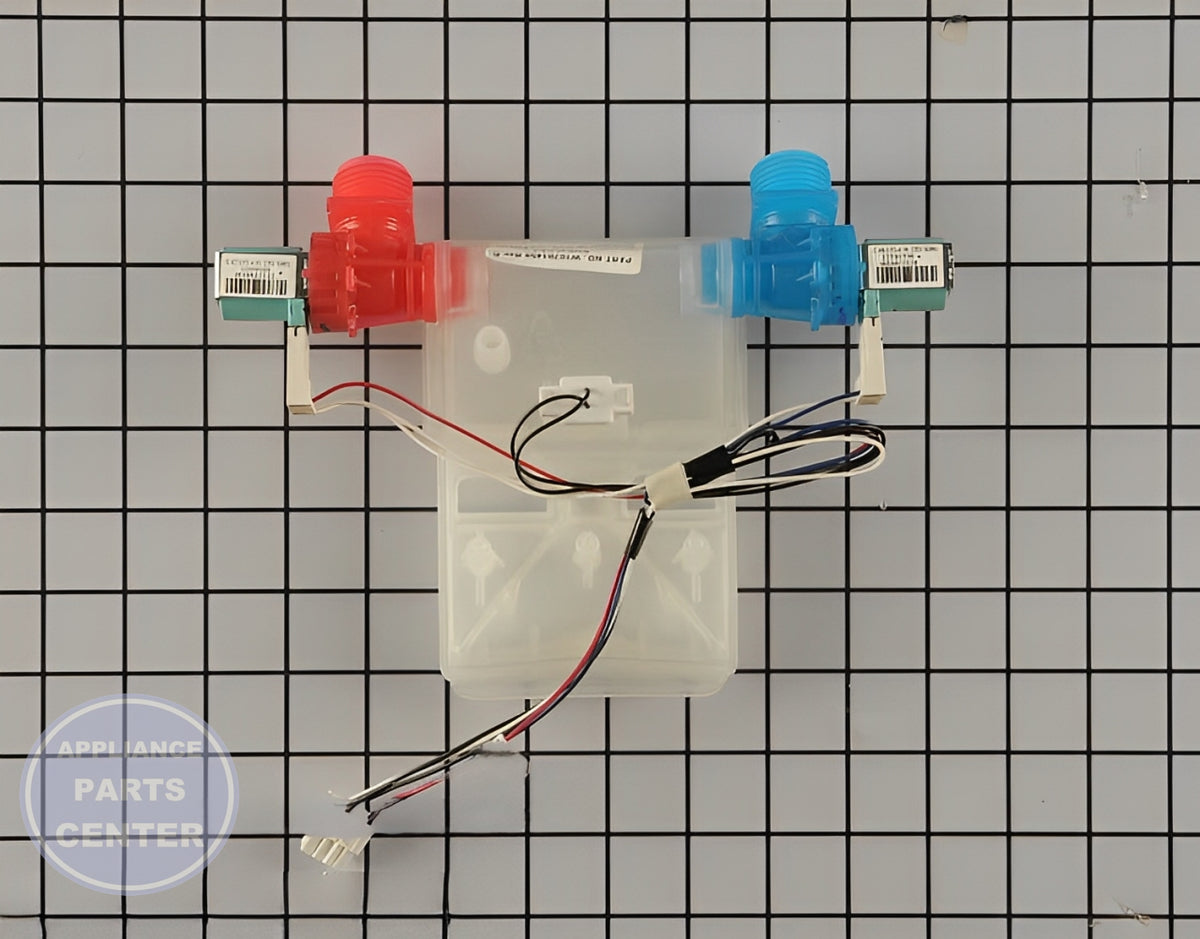 WHIRLPOOL WASHER WATER INLET VALVE W11210459 - Detailed view of valve & float assembly