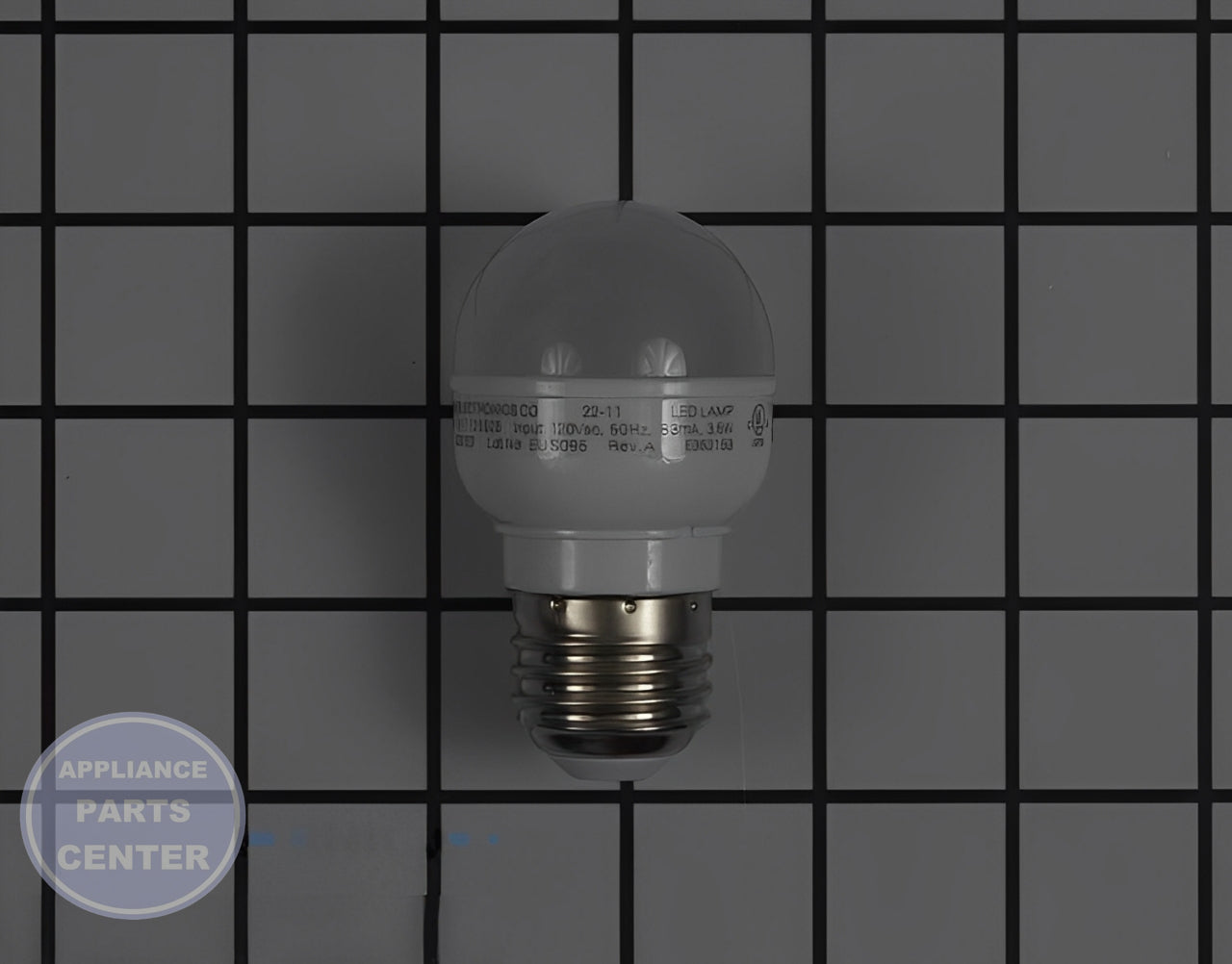 WHIRLPOOL REFRIGERATOR LIGHT BULB W11216993 - Main view showing bright illumination for WPL Freezer Refrigerator