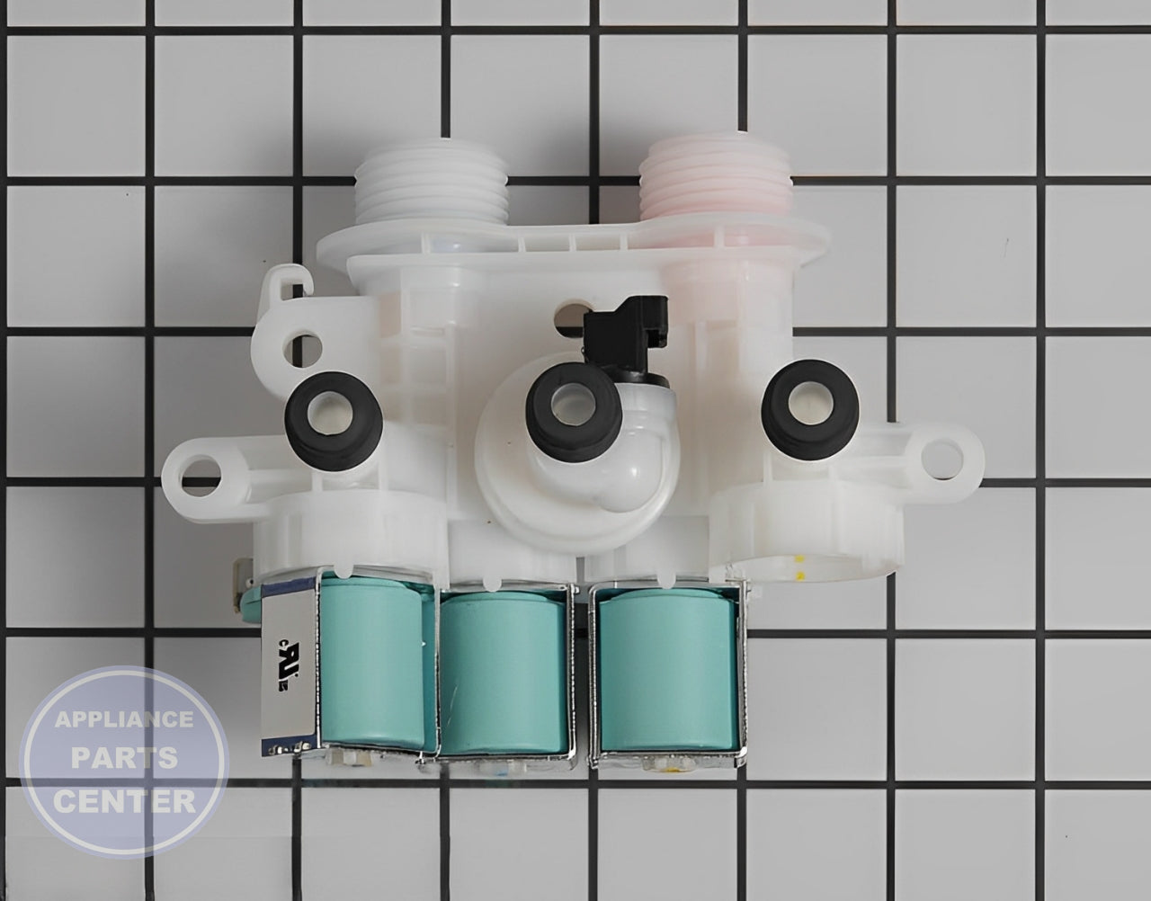 WHIRLPOOL WASHER WATER INLET VALVE W11220230 - Detailed view of the valve assembly