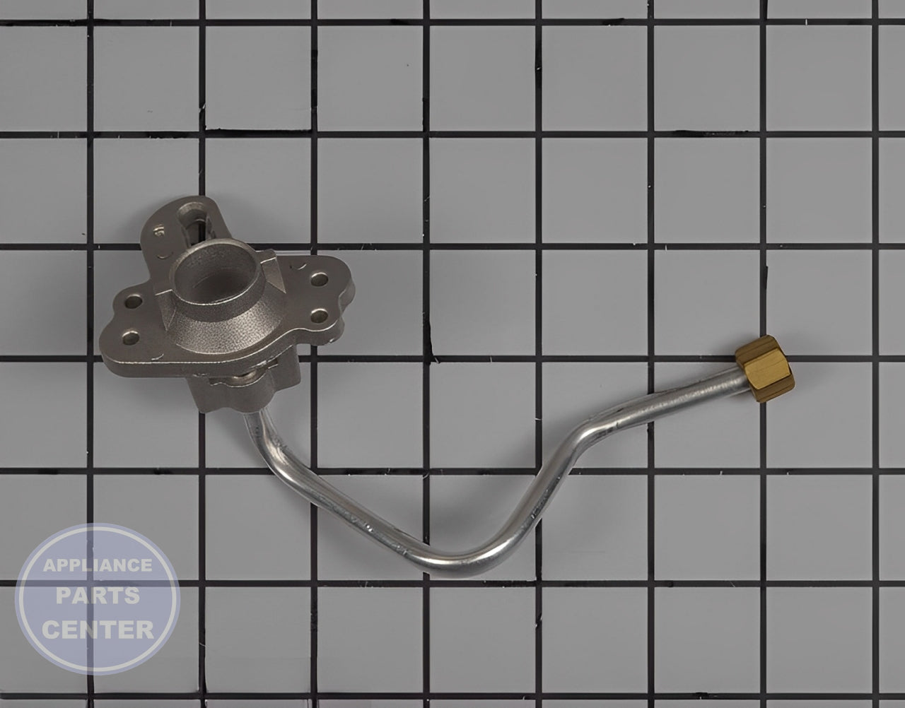 Surface Burner Orifice Holder W11234417 - Side view with precise measurements for accurate fit
