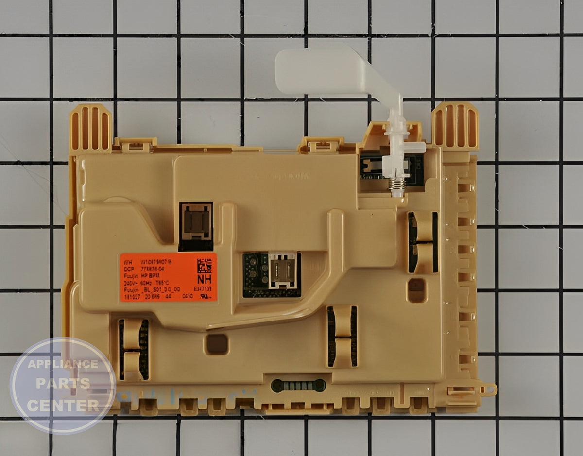 Main Control Board W11239098 - Side view with precise measurements