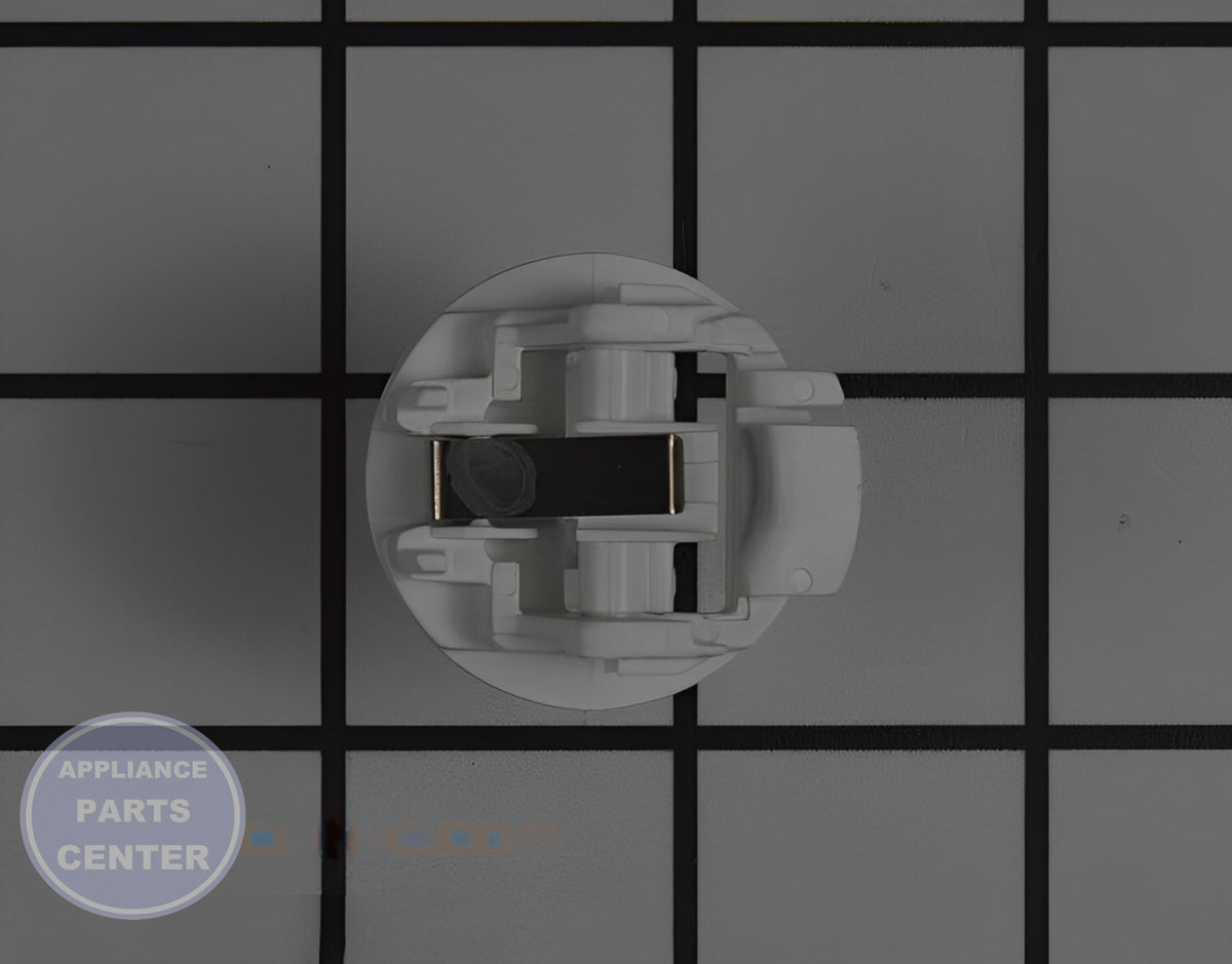 WHIRLPOOL DOOR STRIKE W11252738 - Side view with precision measurements