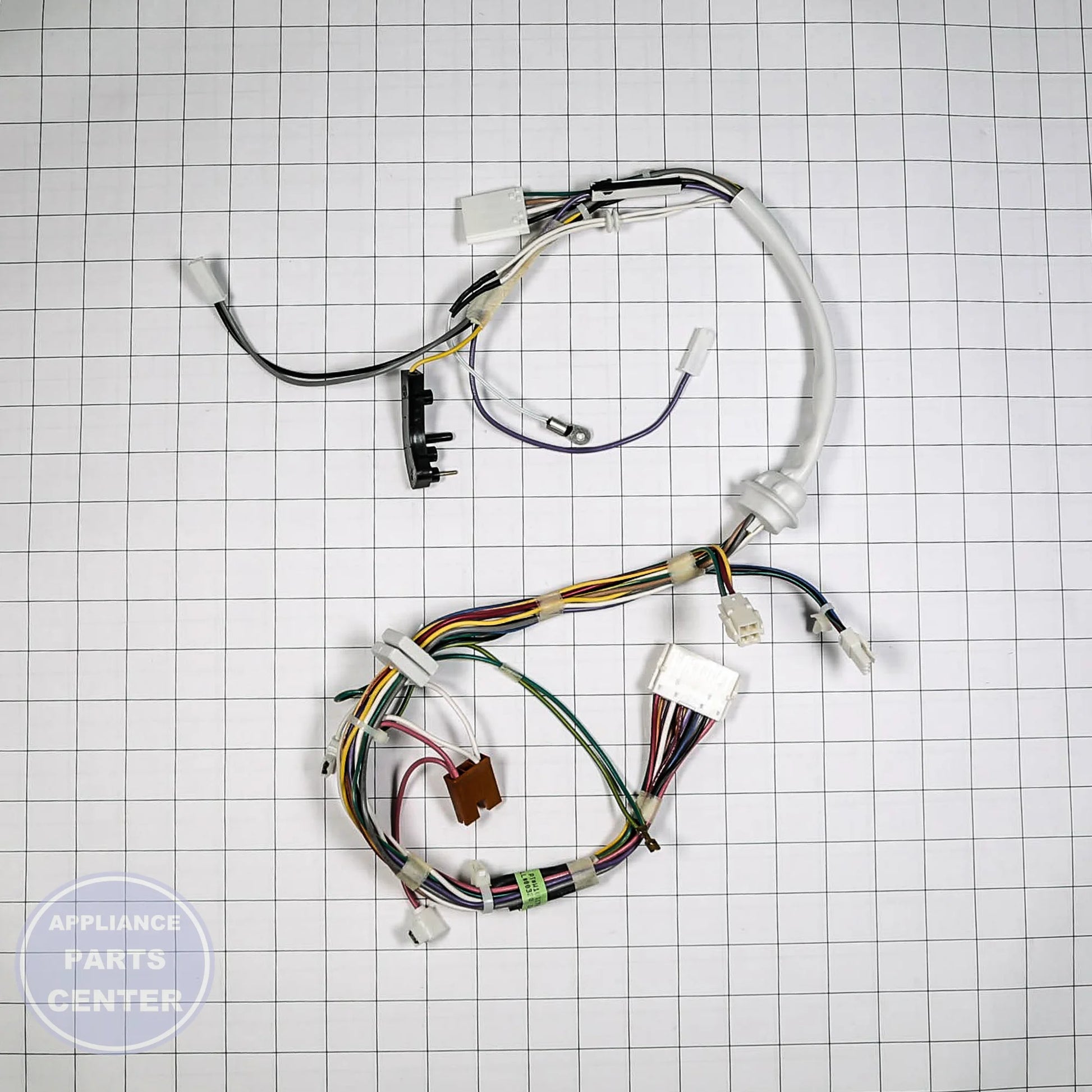 HARNS-WIRE W11256689 - Side view with precise measurements