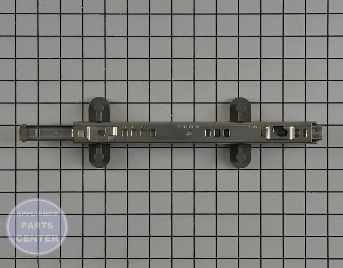 WHIRLPOOL DISHWASHER UPPER DISHRACK SLIDE TRACK LEFT SIDE W11259785 - Main view showing sturdy construction for various models