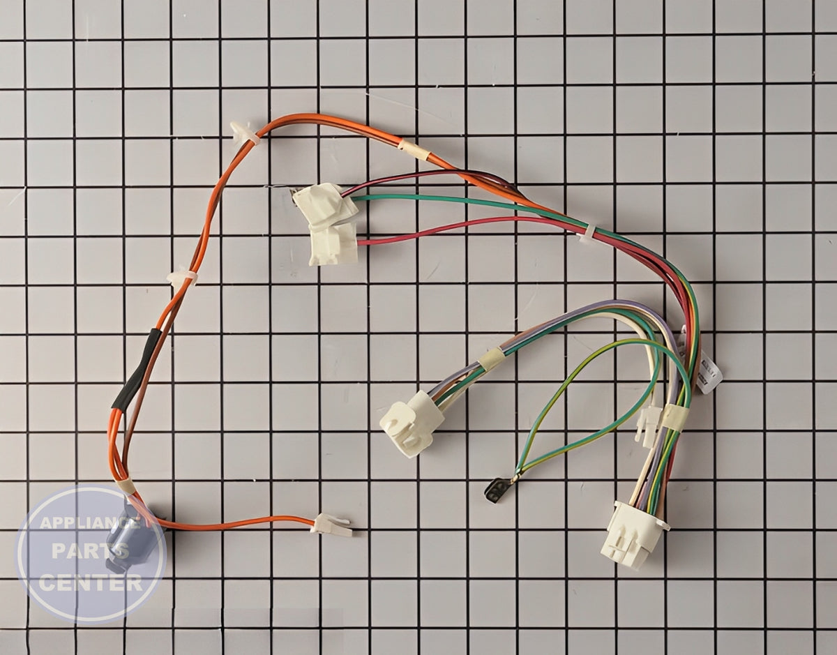 WHIRLPOOL REFRIGERATOR WIRE HARNESS W11260592 - Detailed view of secure wire connectors