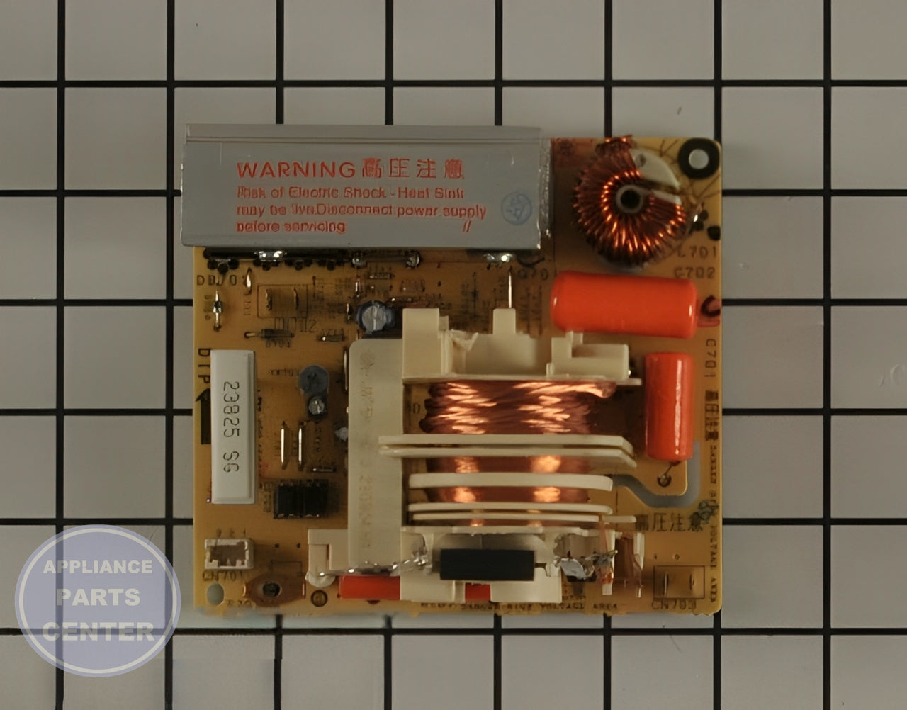 WHIRLPOOL MICROWAVE INVERTER W11325604 - Main view showing circuit board & timer for WPL Microwave models