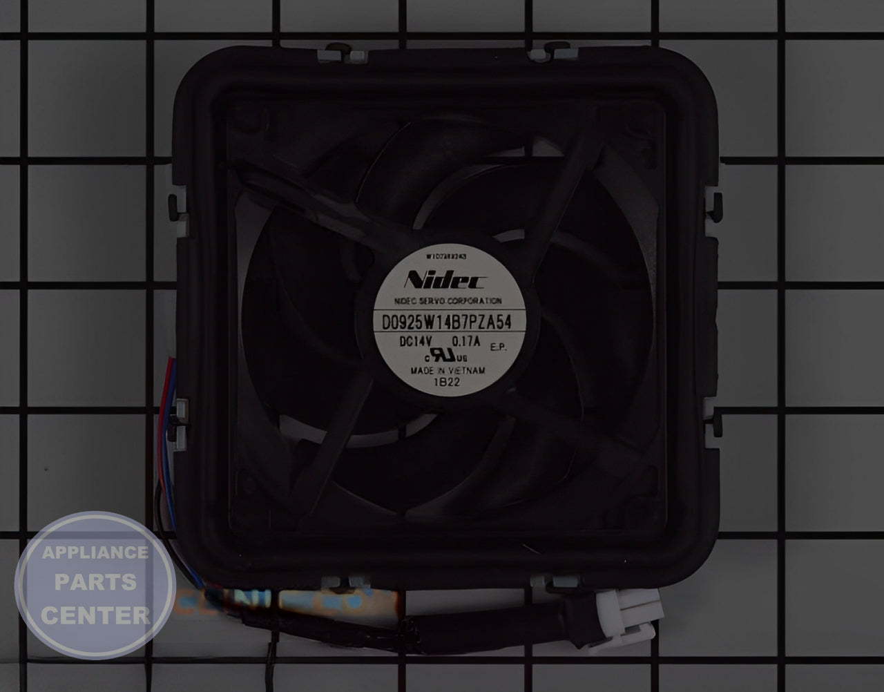 WHIRLPOOL REFRIGERATOR SCROLL FAN W11340145 - Main view showing optimal airflow for Whirlpool refrigerator models
