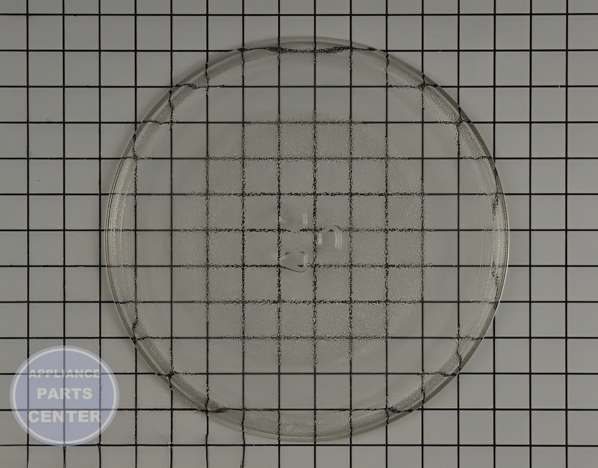 WHIRLPOOL MICROWAVE COOK TRAY W11367904 - Detailed view of glass tray and support roller