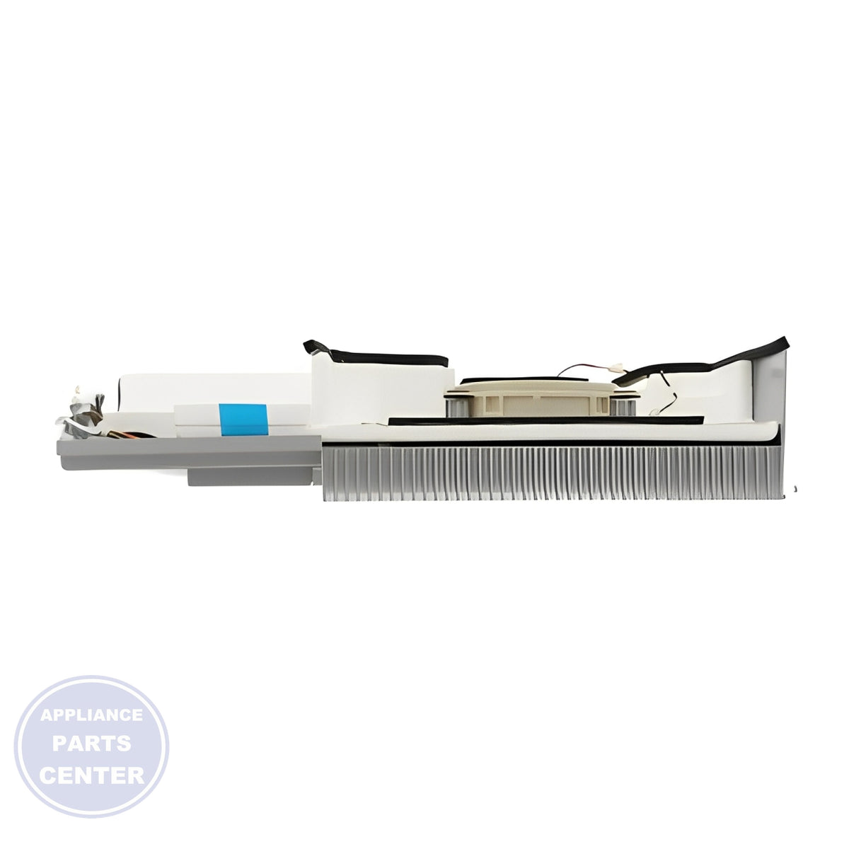 WHIRLPOOL EVAPORATOR FAN MOTOR W11395558 - Installation in Whirlpool model showing key mounting points