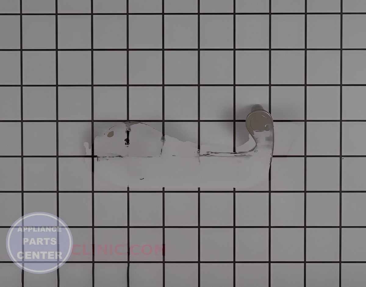 WHIRLPOOL TOP HINGE W11409290 - Side view with sturdy measurements
