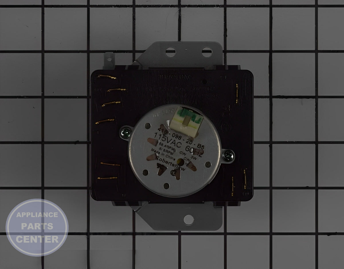 WHIRLPOOL TIMER W11409801 - Side view with precise Circuit Board & Timer specs