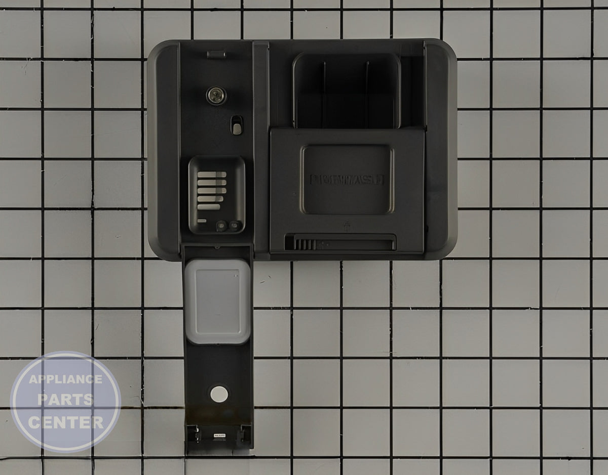 WHIRLPOOL DISPENSER W11412300 - Installation in WPL Dishwasher showing key mounting points