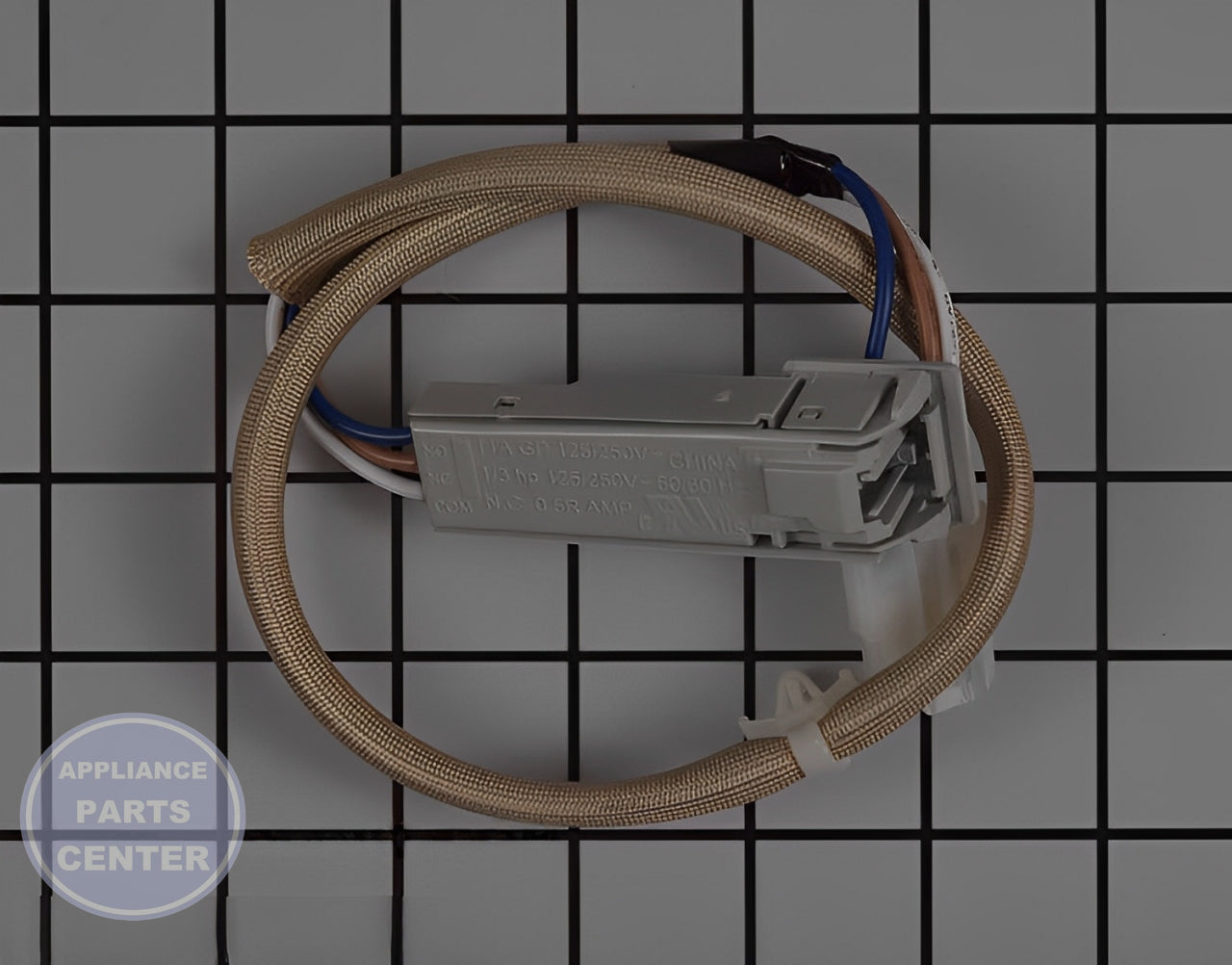 Whirlpool Door Switch W11427601 - Main view showing secure fastening for Whirlpool dryer models
