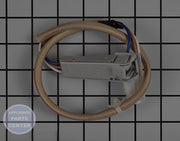 Whirlpool Door Switch W11427601 - Main view showing secure fastening for Whirlpool dryer models