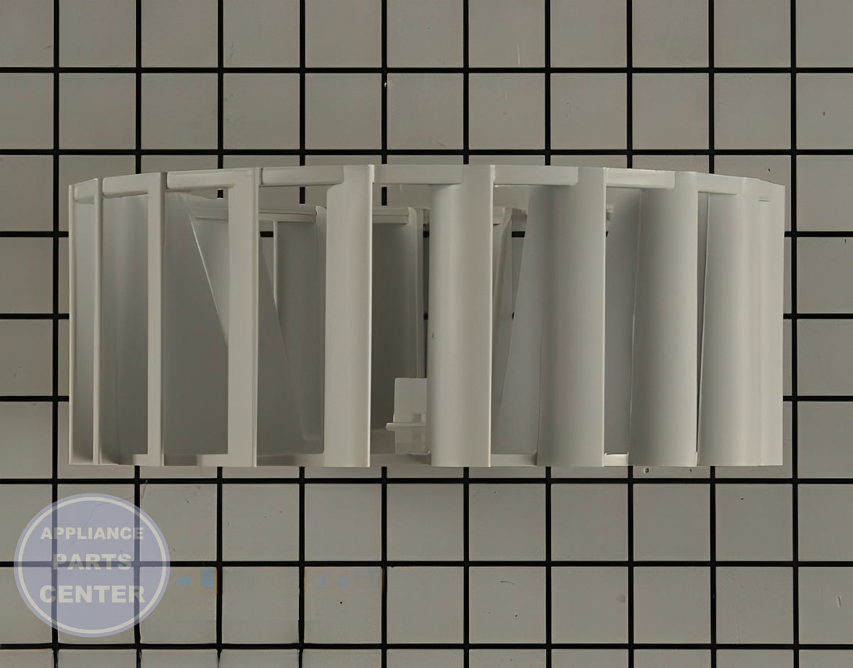 WHIRLPOOL BLOWER WHEEL W11497304 - Detailed view of durable fan blade design