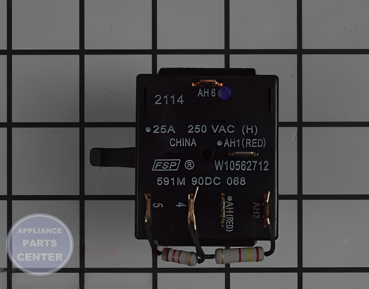 Temperature Control Switch W11501315 - Side view with 2.5-inch width