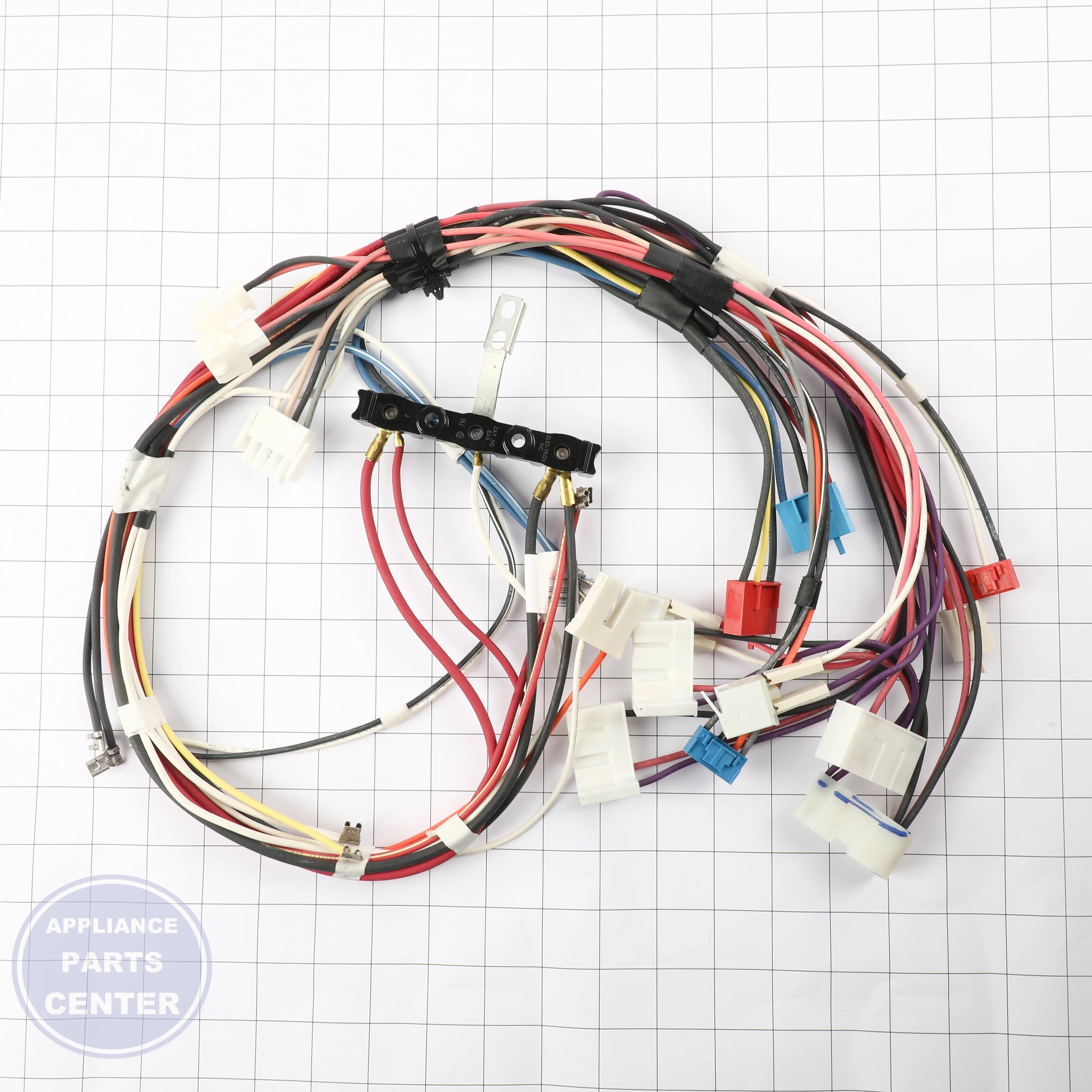 HARNS-WIRE W11501964 - Side view with precise wire connector specs