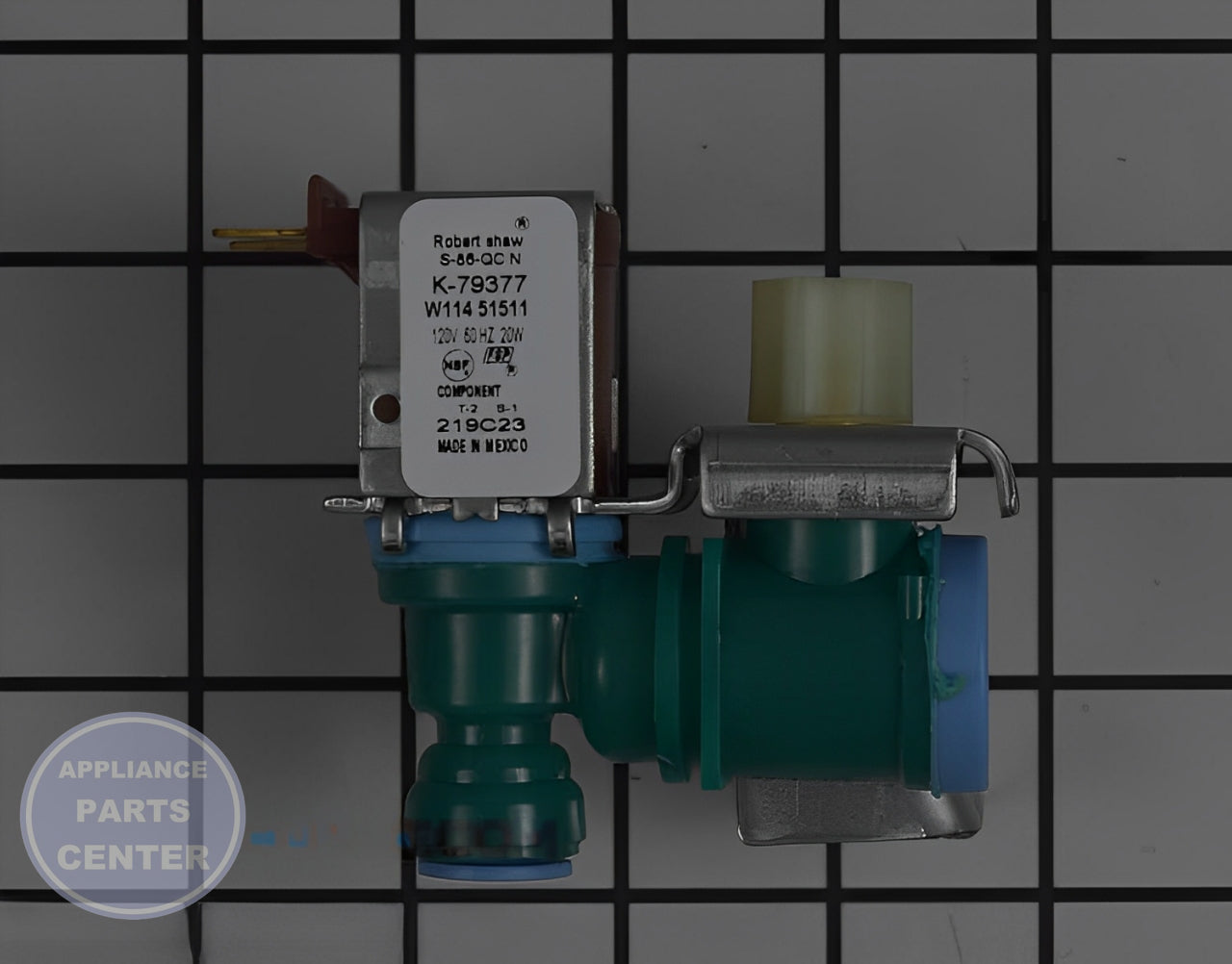 WHIRLPOOL REFRIGERATOR INLET VALVE W11512399 - Main view showing precise water flow control for W11451511 model