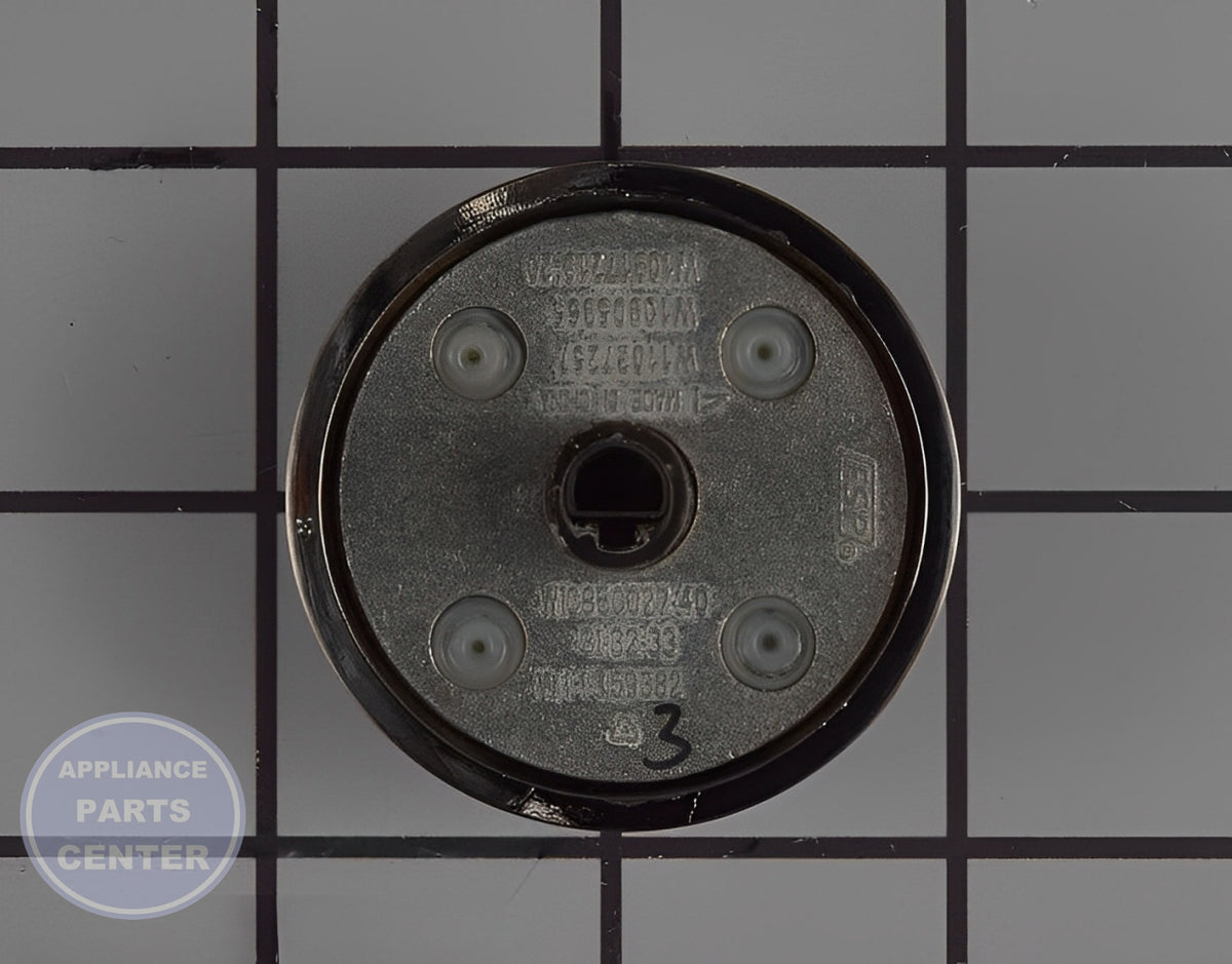 WHIRLPOOL RANGE CONTROL KNOB W11517334 - Side view with durable construction