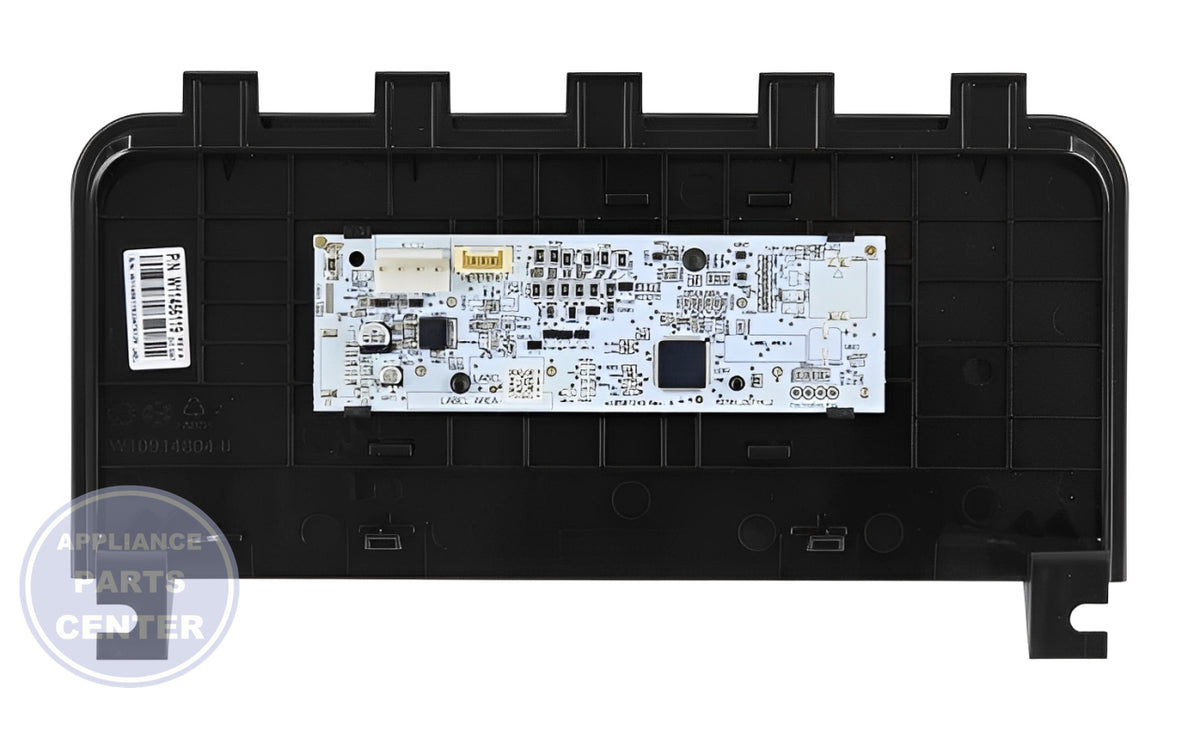 WHIRLPOOL REFRIGERATOR ELECTRONIC CONTROL BOARD + CORE W11518204 - Side view with precise electronic circuitry