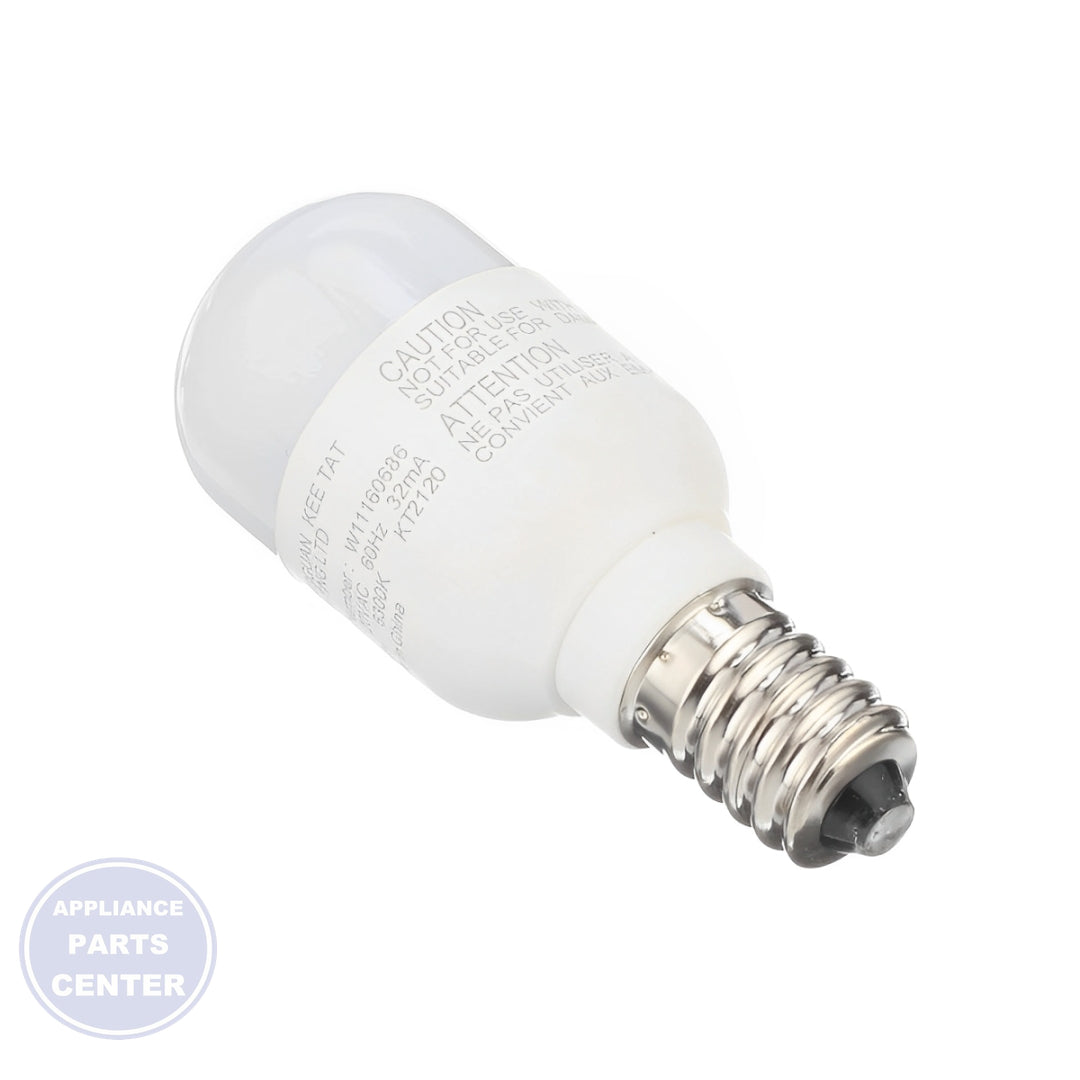WHIRLPOOL LED LIGHT W11518235 - Side view with energy-efficient specs