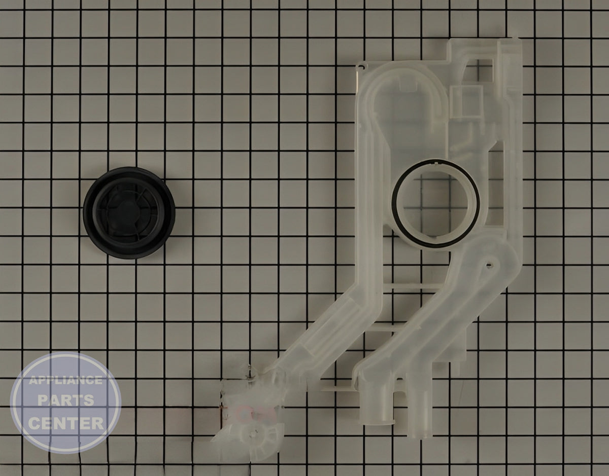 WHIRLPOOL WATER INLET W11535094 - Detailed view of valve and float assembly