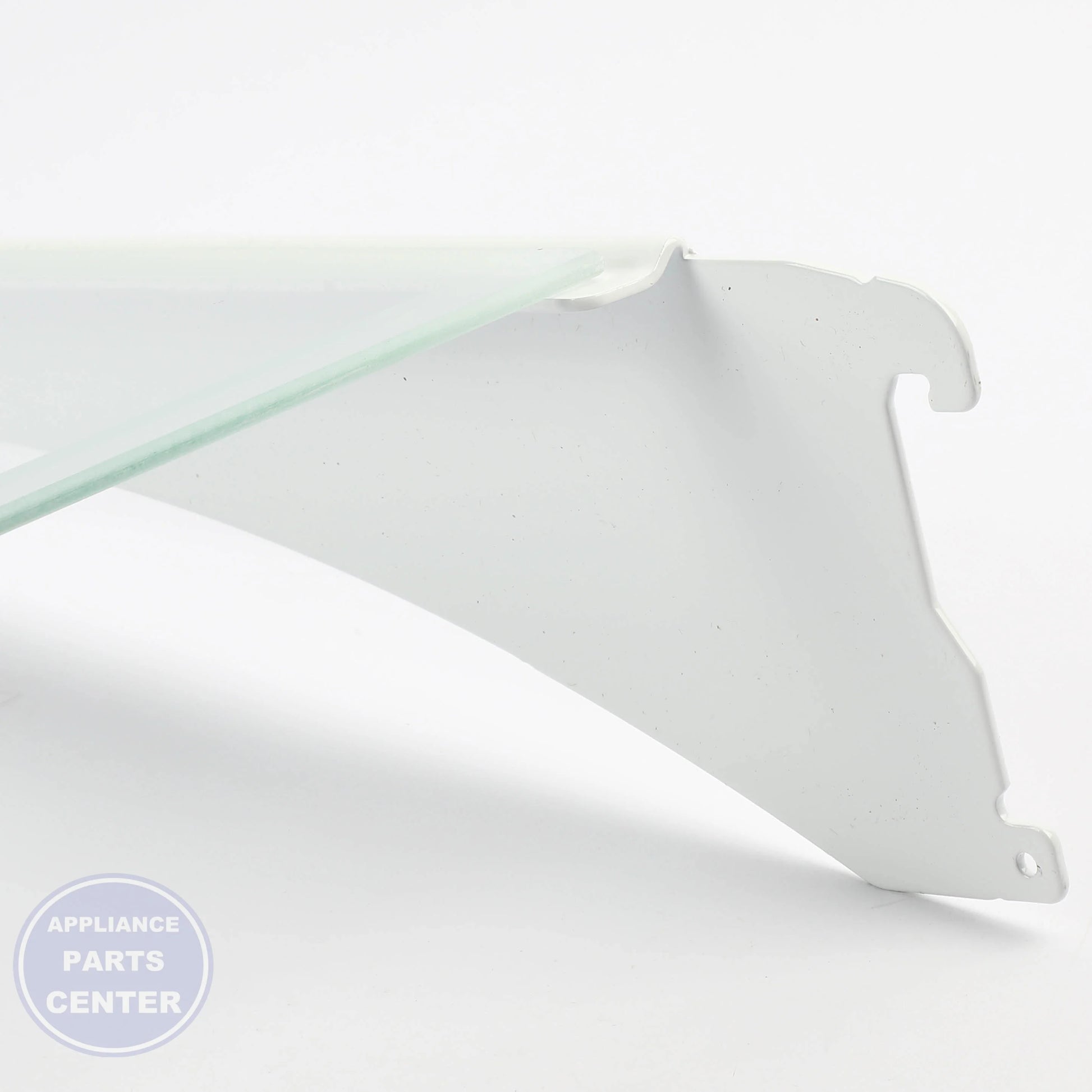 SHELF-GLAS W11540779 - Detailed view of sturdy shelf & support details