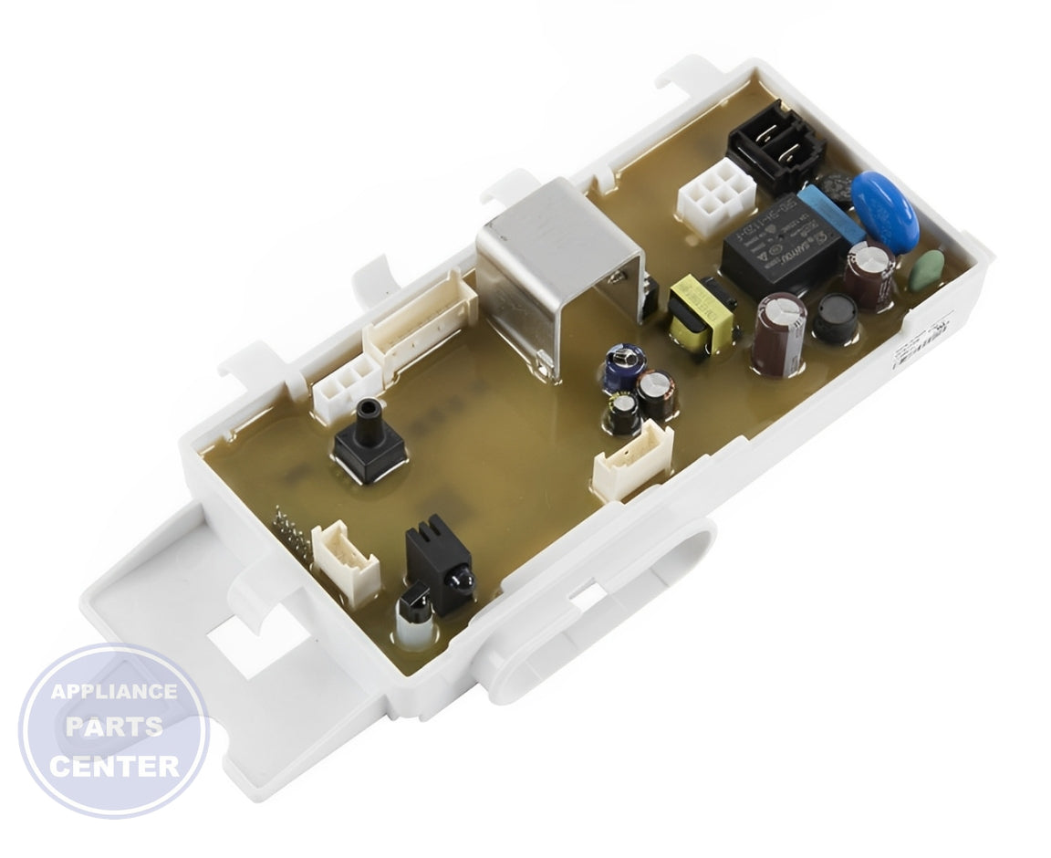 WHIRLPOOL ELECTRONIC CONTROL BOARD W11556725 - Side view with precise measurements and specifications