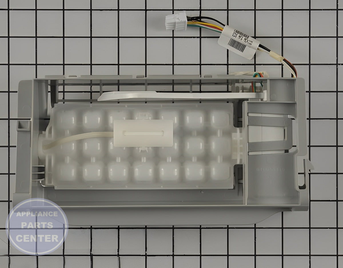 WHIRLPOOL REFRIGERATOR ICEMAKER W11557001 - Installation in W11026494 showing key mounting points