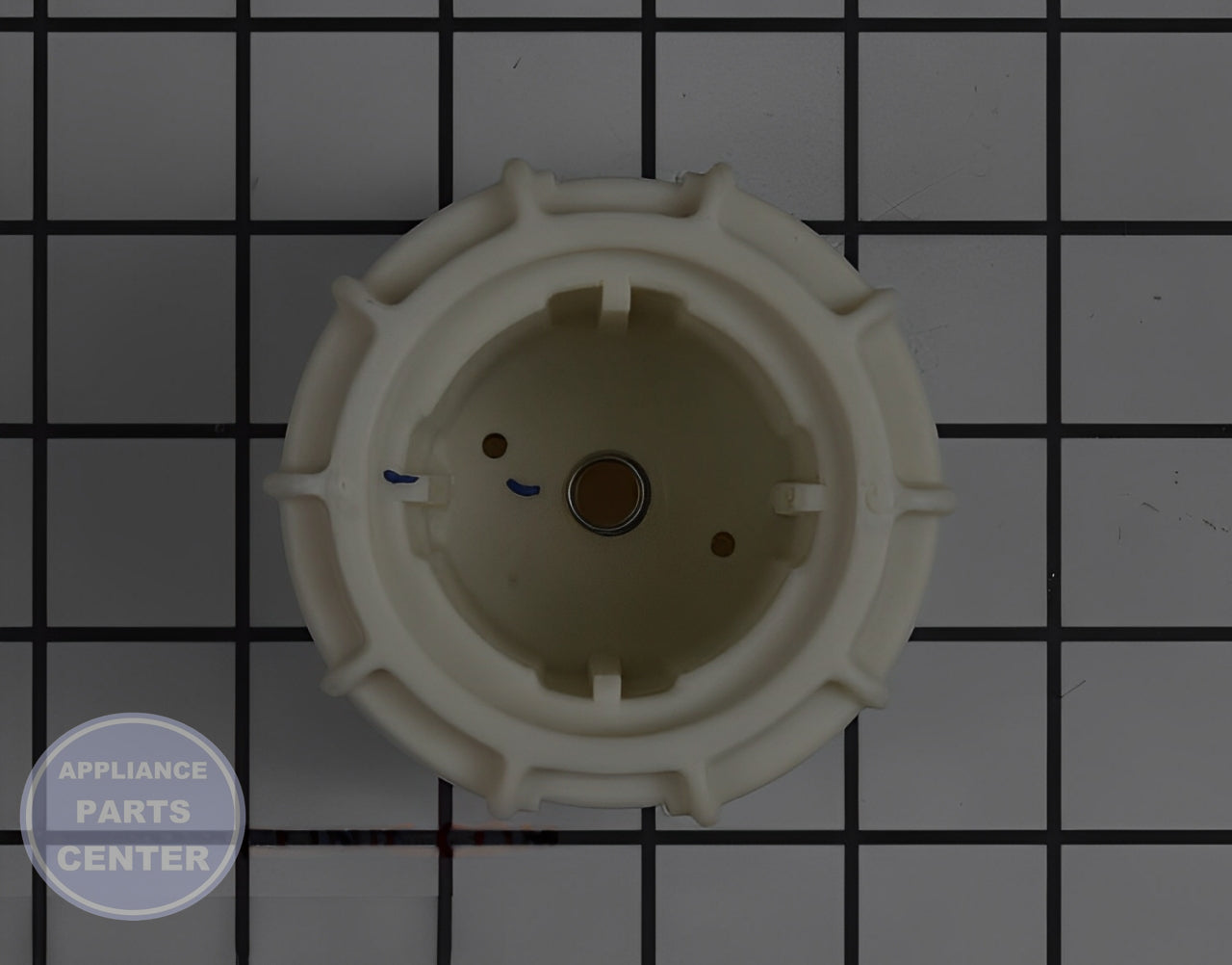 WHIRLPOOL COUPLING W11561052 - Side view with precise measurements for accurate fit
