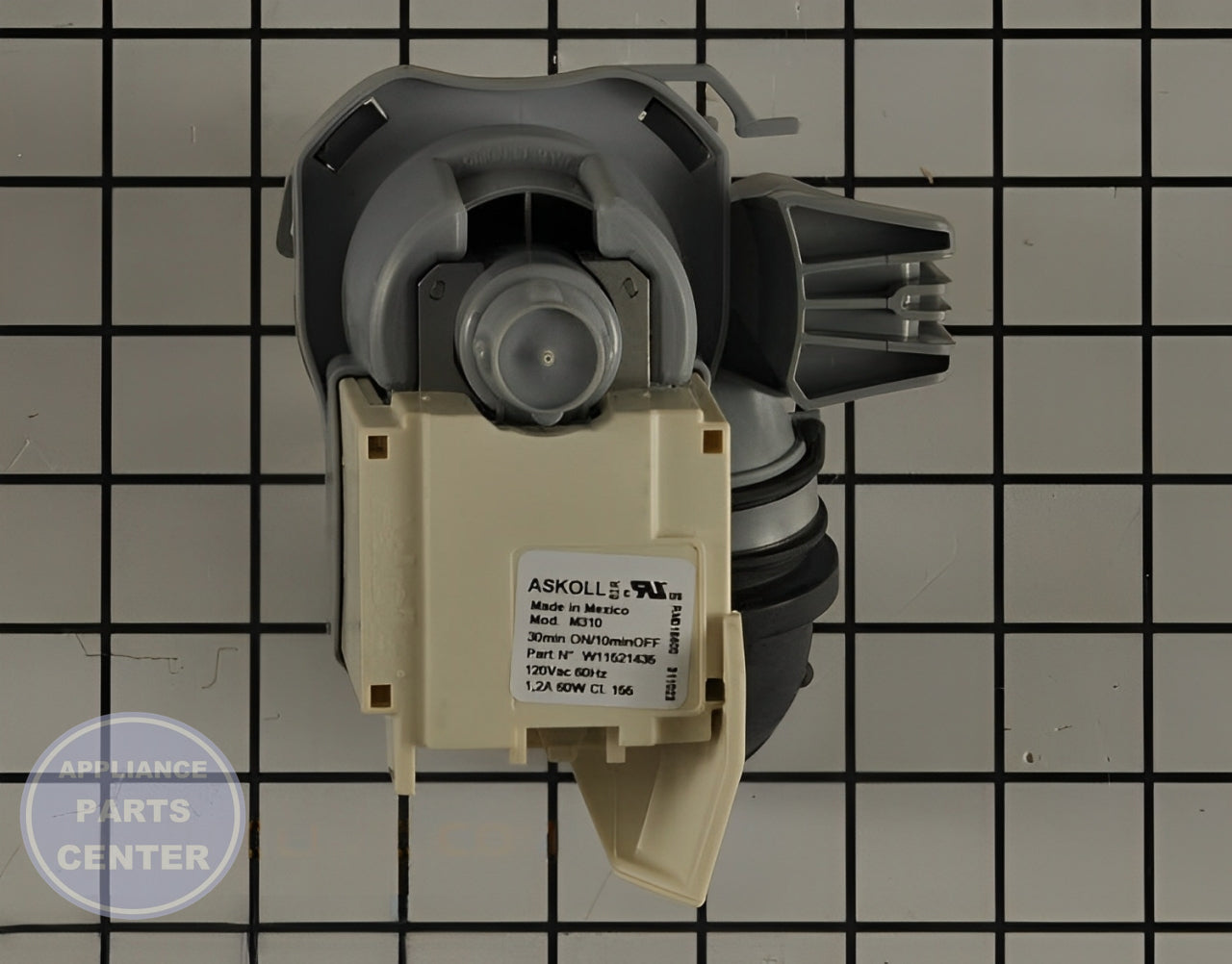 WHIRLPOOL DISHWASHER DRAIN PUMP W11612326 - Main view showing efficient water drainage for various models