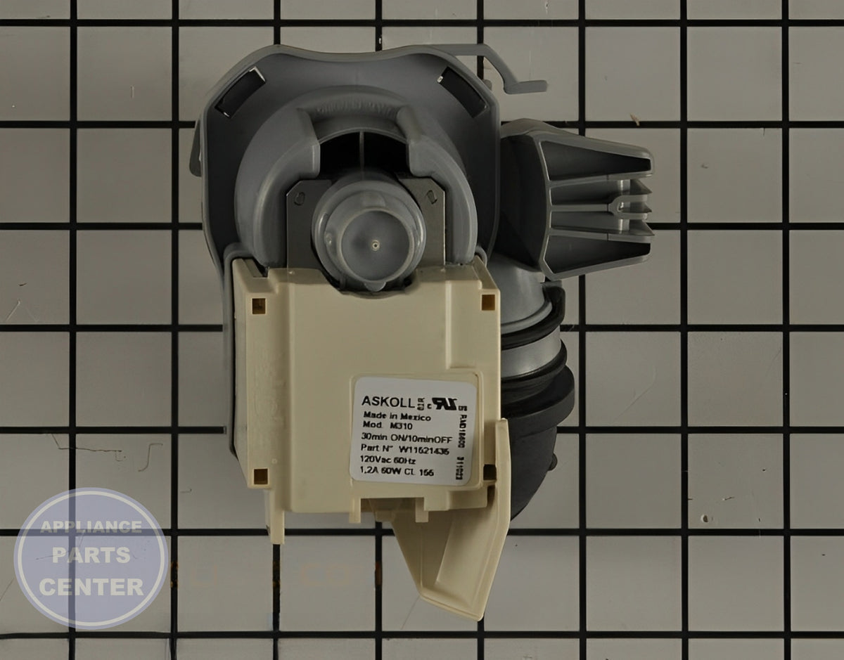 WHIRLPOOL DISHWASHER DRAIN PUMP W11612326 - Main view showing efficient water drainage for various models