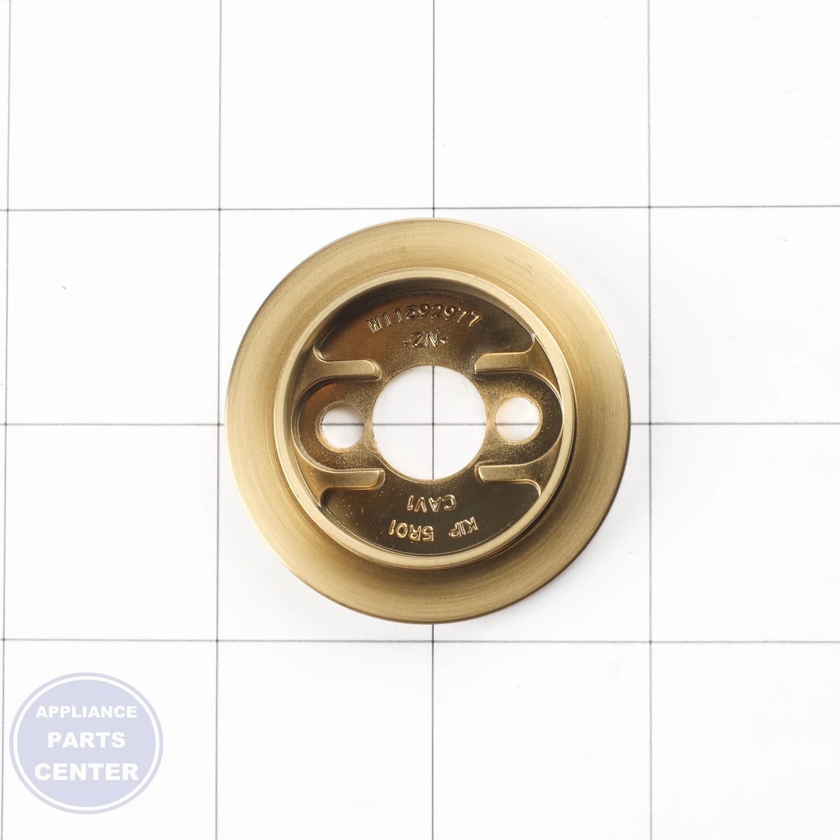 BEZEL-KNOB W11647014 - Side view with precise measurements
