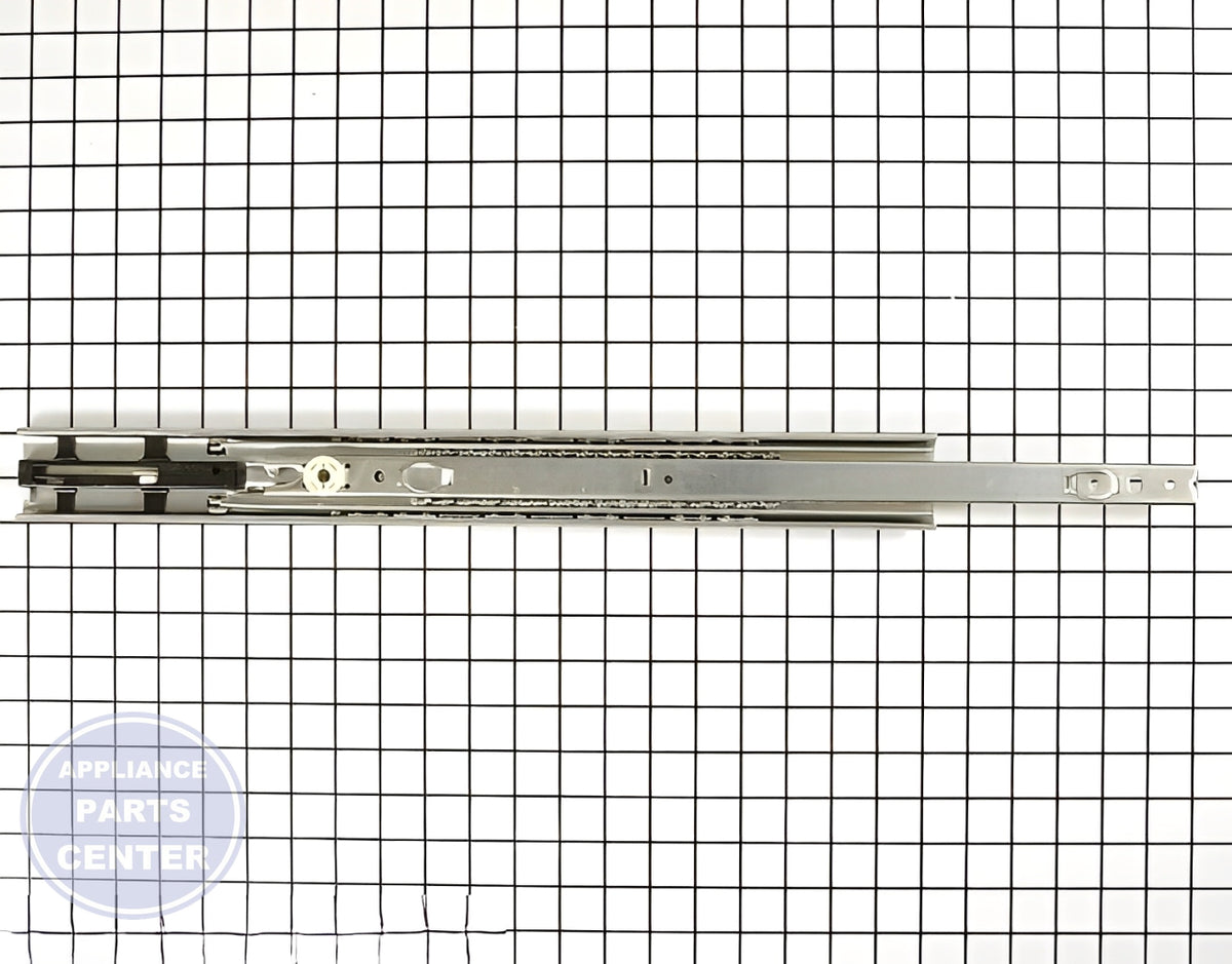 WHIRLPOOL DRAWER SLIDE RAIL W11658402 - Detailed view of smooth glide mechanism