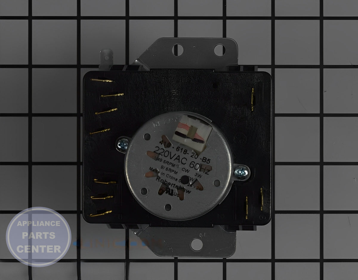 WHIRLPOOL DRYER TIMER W11685947 - Side view with circuit board specs