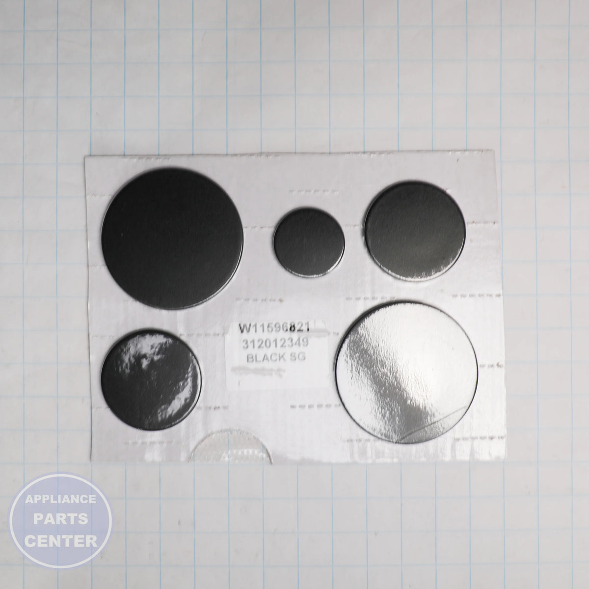CAP-BURNER W11703346 - Side view with precise measurements