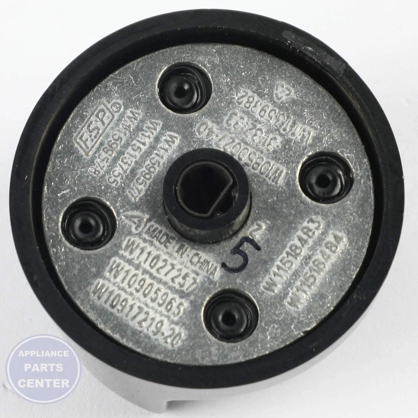 WPL KNOB W11715915 - Main view showing ergonomic design for W10905965 models