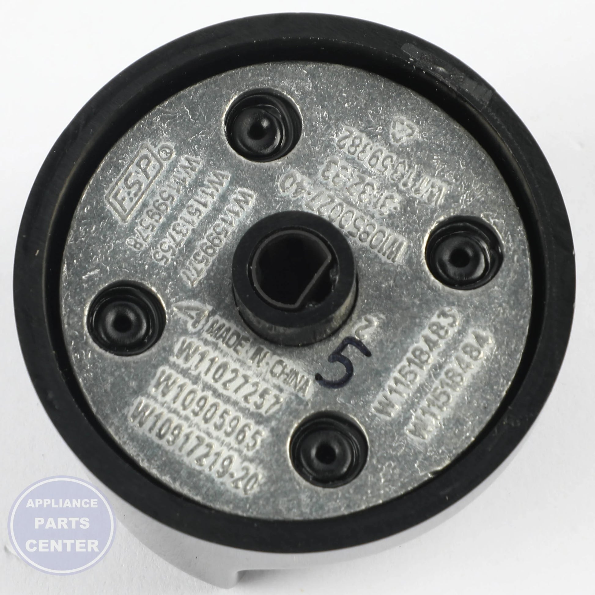 WPL KNOB W11715915 - Main view showing ergonomic design for W10905965 models