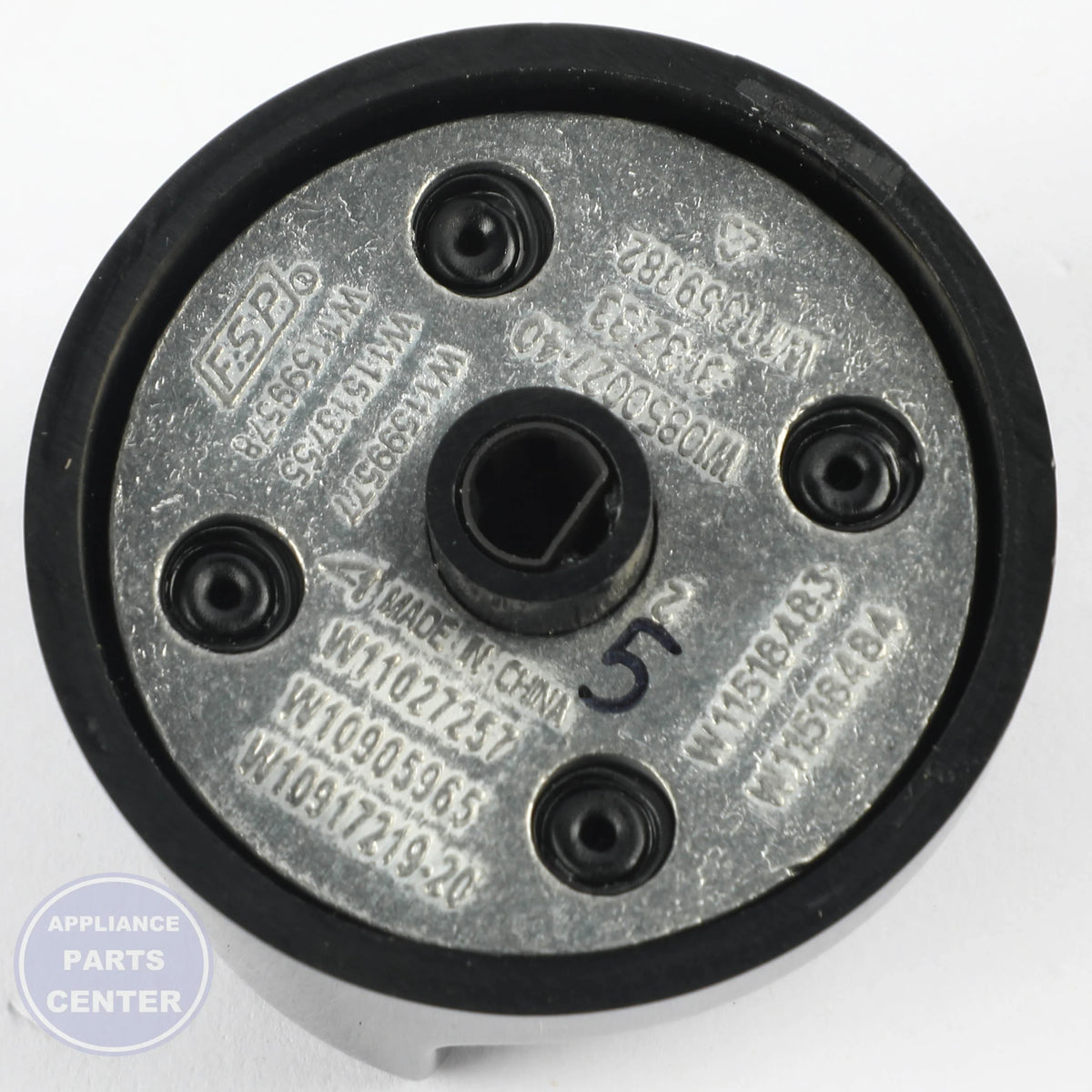 WPL KNOB W11715915 - Main view showing ergonomic design for W10905965 models