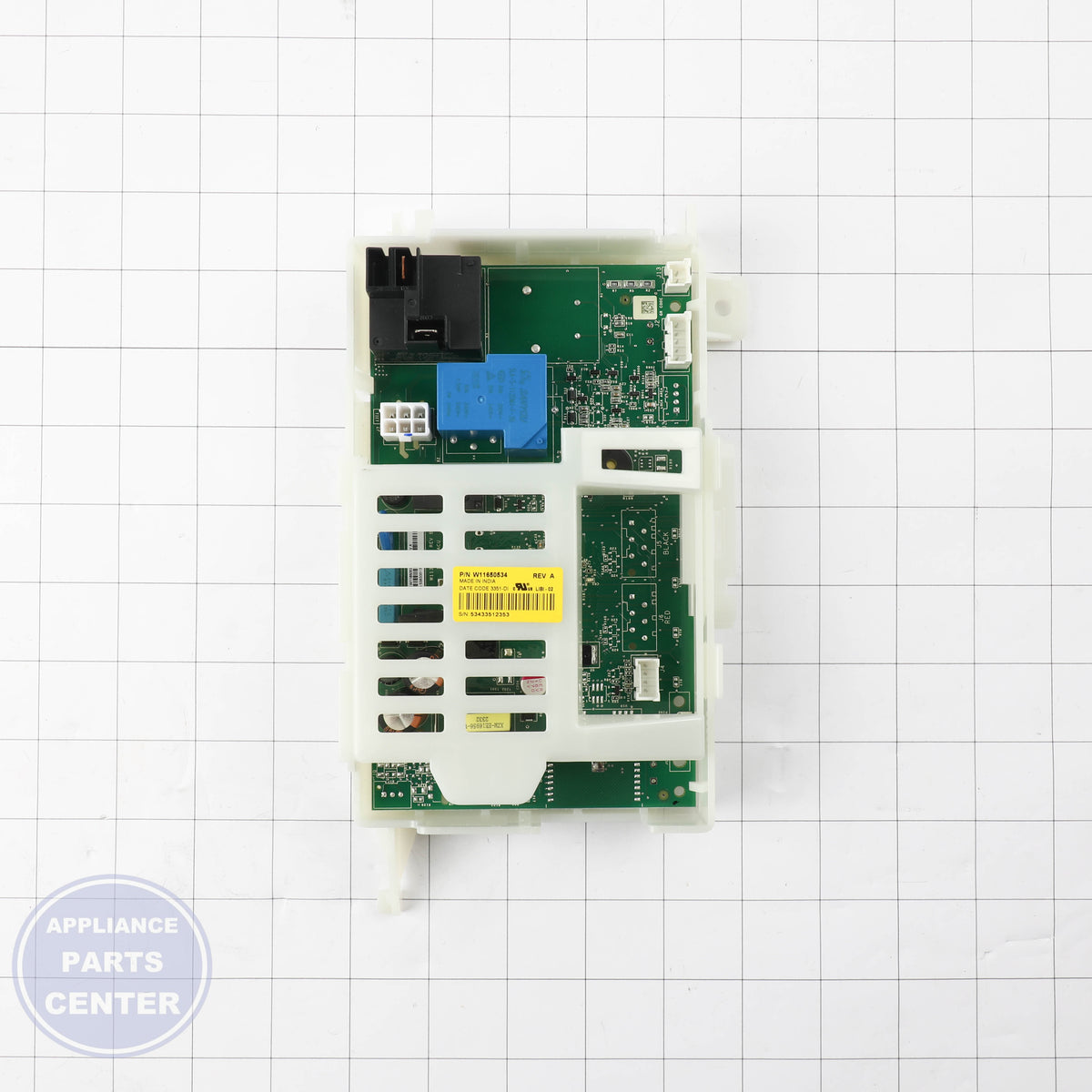 CNTRL-ELEC W11728026 - Side view with precise specifications