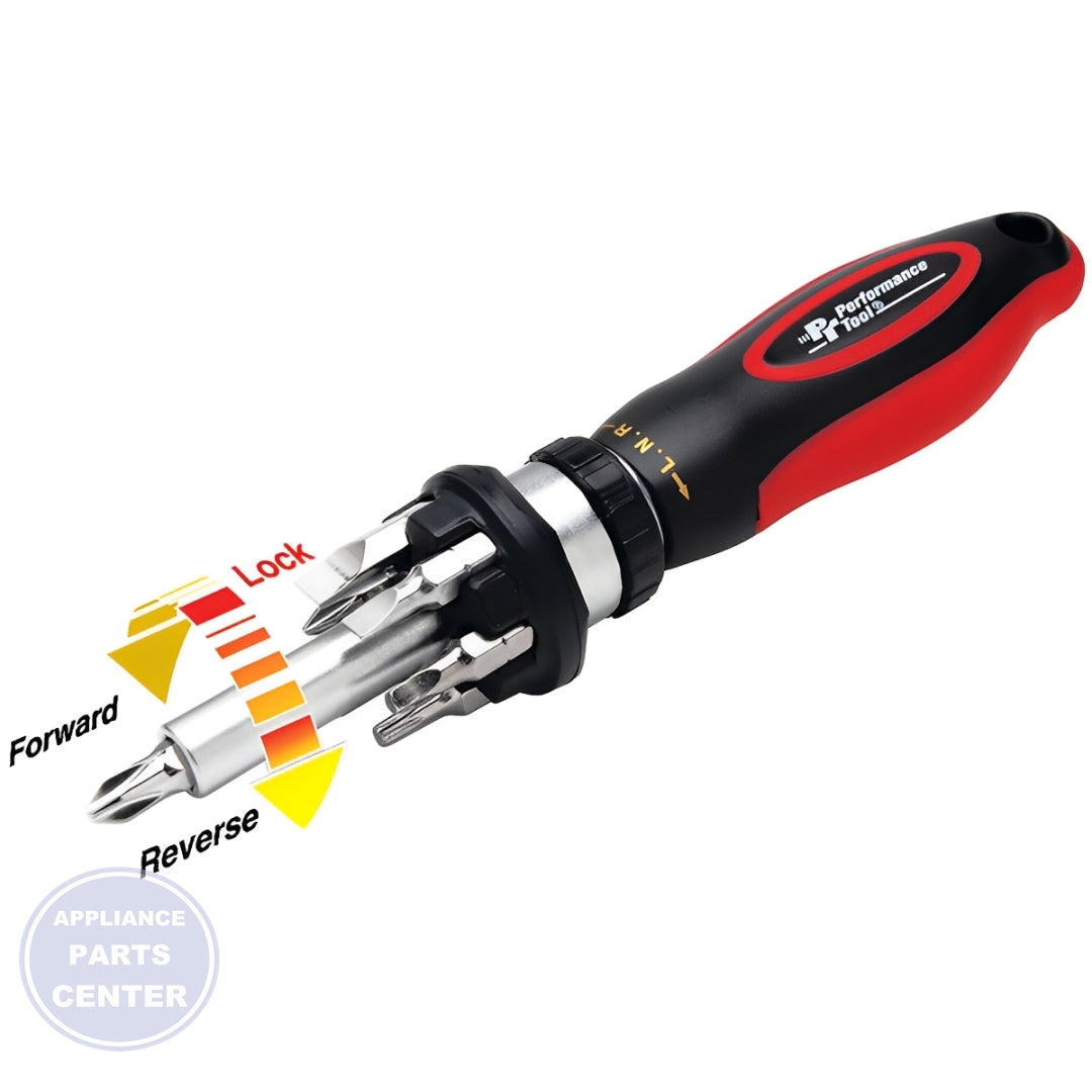 HIGH TORQUE RATCHET SCREWDRIVER W38937 - Side view with 50 lbs pressure capacity