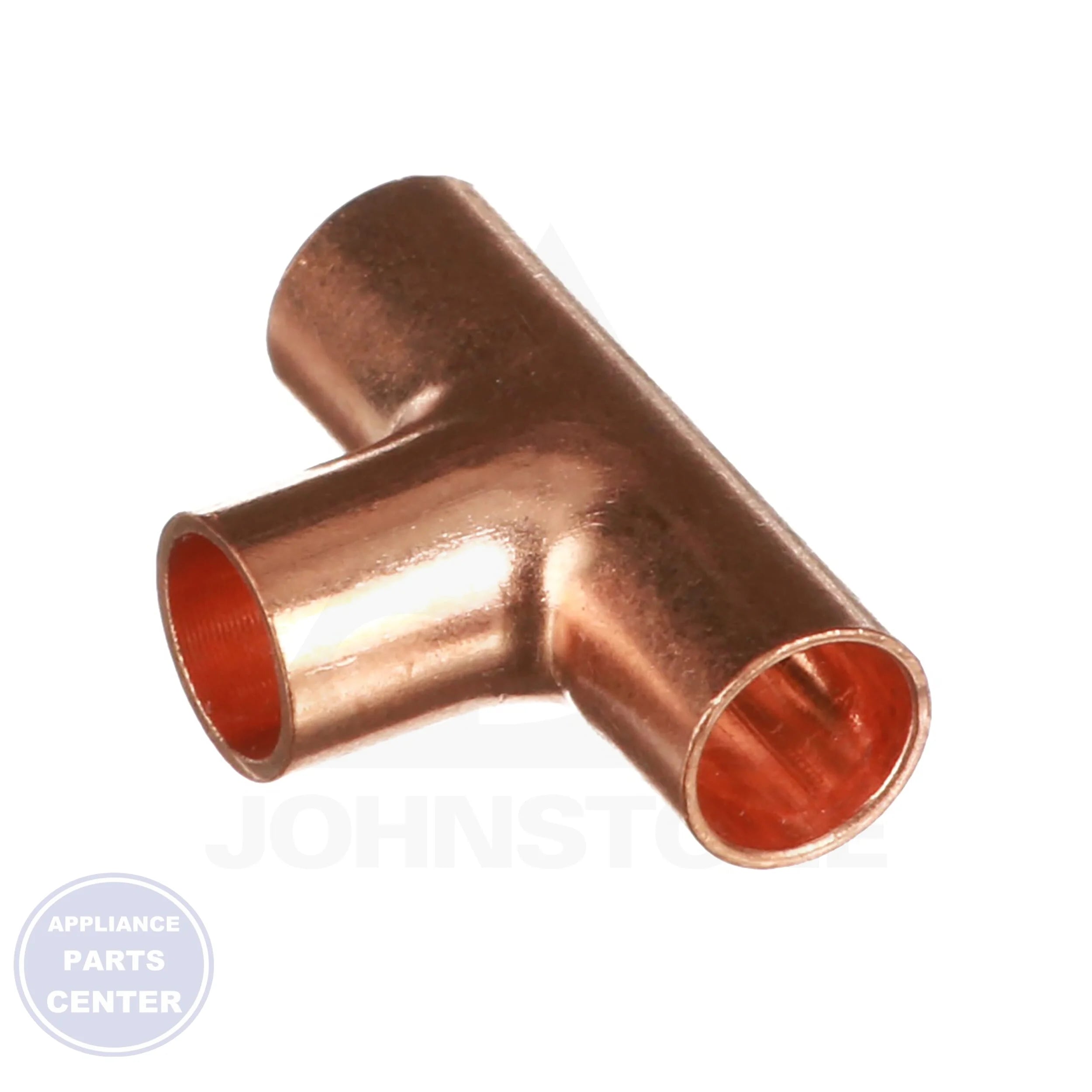 1/4 x 1/4 x 1/4 Copper CxCxC Tee W40306 - Detailed view of copper tee specifications