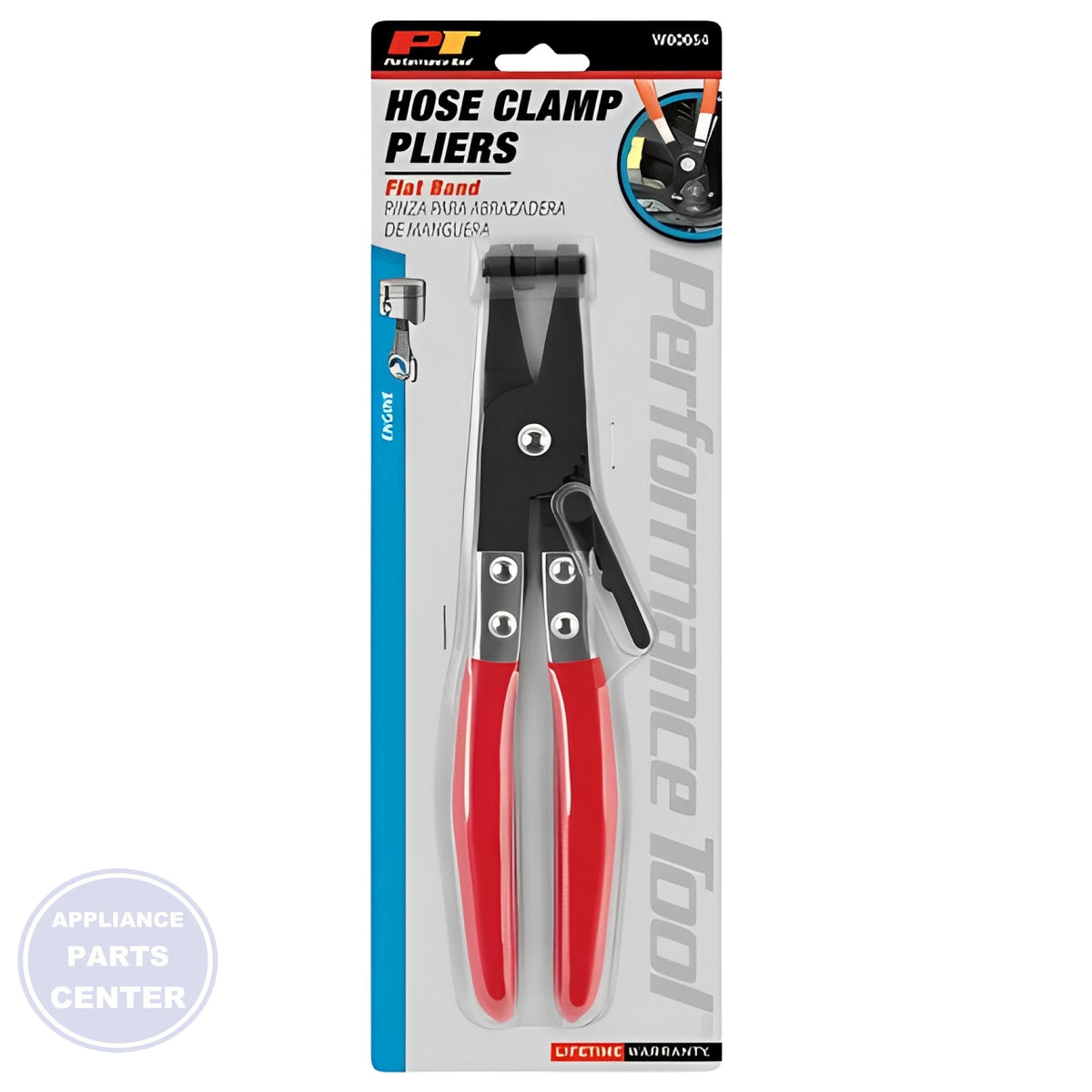 [Brand] PERFORMANCE TOOL FLAT BAND HOSE CLAMP PLIERS W80654 - Installation in [specific model] showcasing easy handling